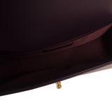 Chanel Dark Purple Quilted Lambskin Medium Boy Bag