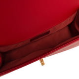 Chanel Red Quilted Lambskin Medium Boy Bag
