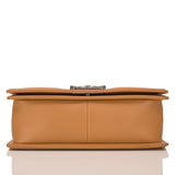 Chanel Camel Quilted Calfskin Medium Boy Bag