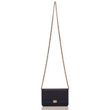 Chanel Navy Quilted Lambskin Boy Wallet On Chain (WOC)