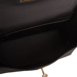 Hermes Black Togo Kelly 32cm Gold Hardware