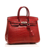 Hermes Rouge H Matte Alligator Birkin 25cm
