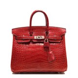 Hermes Rouge H Matte Alligator Birkin 25cm