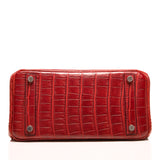 Hermes Rouge H Matte Alligator Birkin 25cm