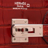 Hermes Rouge H Matte Alligator Birkin 25cm