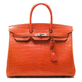 Hermes Sanguine Matte Niloticus Crocodile Birkin 35cm Palladium Hardware