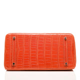 Hermes Sanguine Matte Niloticus Crocodile Birkin 35cm Palladium Hardware
