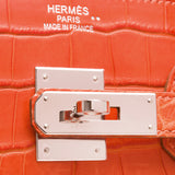Hermes Sanguine Matte Niloticus Crocodile Birkin 35cm Palladium Hardware