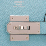Hermes Blue Atoll Epsom Birkin 30cm Palladium Hardware