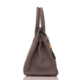 Hermes Etain Clemence Birkin 30cm Gold Hardware