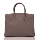 Hermes Etain Clemence Birkin 30cm Gold Hardware