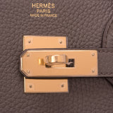 Hermes Etain Clemence Birkin 30cm Gold Hardware