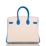 Hermes HSS Blue Hydra And Craie Swift Birkin 25cm Brushed Palladium Hardware