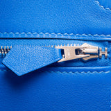 Hermes HSS Blue Hydra And Craie Swift Birkin 25cm Brushed Palladium Hardware
