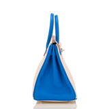 Hermes HSS Blue Hydra And Craie Swift Birkin 25cm Brushed Palladium Hardware