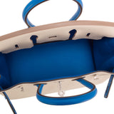Hermes HSS Blue Hydra And Craie Swift Birkin 25cm Brushed Palladium Hardware