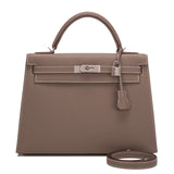 Hermes Etoupe Epsom Kelly Sellier 32cm