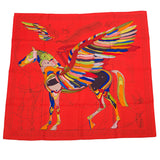 Hermes \"La Pegase d\'Hermes\" Silk Twill Scarf 90cm