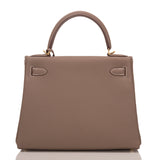 Hermes Etoupe Togo Retourne Kelly 28cm Gold Hardware