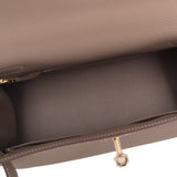 Hermes Etoupe Togo Retourne Kelly 28cm Gold Hardware