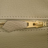 Hermes Sage Clemence Birkin 35cm Gold Hardware