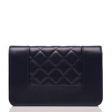 Chanel Navy Leather Vintage Style Mademoiselle Wallet On Chain (WOC)