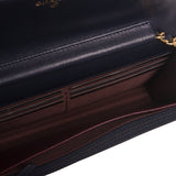 Chanel Navy Leather Vintage Style Mademoiselle Wallet On Chain (WOC)