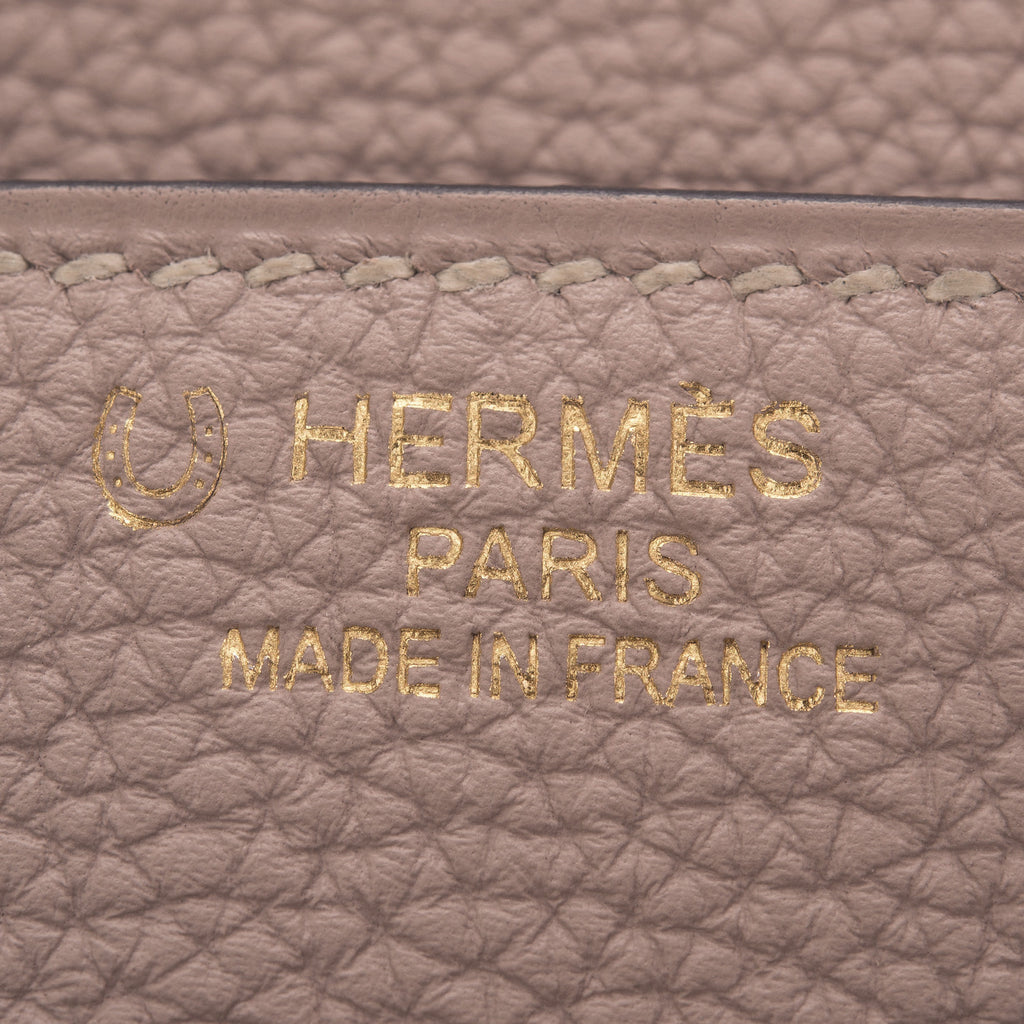Hermes HSS Bi-Color Gris Tourterelle and Ardroise Togo Birkin 35cm Brushed Gold Hardware