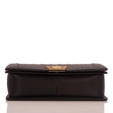 Chanel Black Quilted Lambskin New Medium Boy Bag