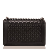Chanel Black Quilted Lambskin New Medium Boy Bag