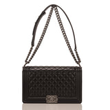 Chanel Black Quilted Lambskin New Medium Boy Bag
