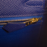 Hermes Blue Sapphire Epsom Sellier Kelly 25cm Gold Hardware