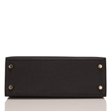 Hermes Black Epsom Sellier Kelly 25cm Gold Hardware