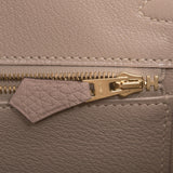 Hermes Gris Tourterelle Togo Birkin 25cm Gold Hardware