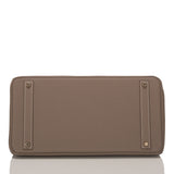 Hermes Etoupe Togo Birkin 40cm Gold Hardware