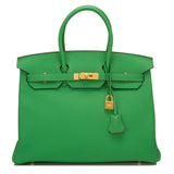 Hermes HSS Bi-Color Bamboo and Gold Togo Birkin 35cm Brushed Gold Hardware