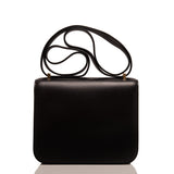 Hermes Black Evercalf Mini Constance 18cm Gold Hardware