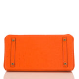 Hermes Tangerine Ostrich Birkin 30cm Gold Hardware
