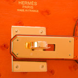 Hermes Tangerine Ostrich Birkin 30cm Gold Hardware
