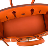 Hermes Orange Swift Birkin 25cm Gold Hardware