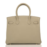 Hermes Sage Clemence Birkin 30cm Gold Hardware