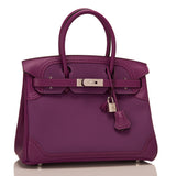 Hermes Anemone Togo Swift Ghillies Birkin 30cm Palladium Hardware