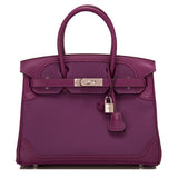 Hermes Anemone Togo Swift Ghillies Birkin 30cm Palladium Hardware