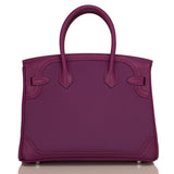 Hermes Anemone Togo Swift Ghillies Birkin 30cm Palladium Hardware
