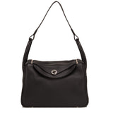 Hermes Black Clemence Medium Lindy 30cm