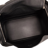 Hermes Black Clemence Medium Lindy 30cm