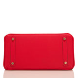 Hermes Rouge Casaque Epsom Birkin 30cm Gold Hardware