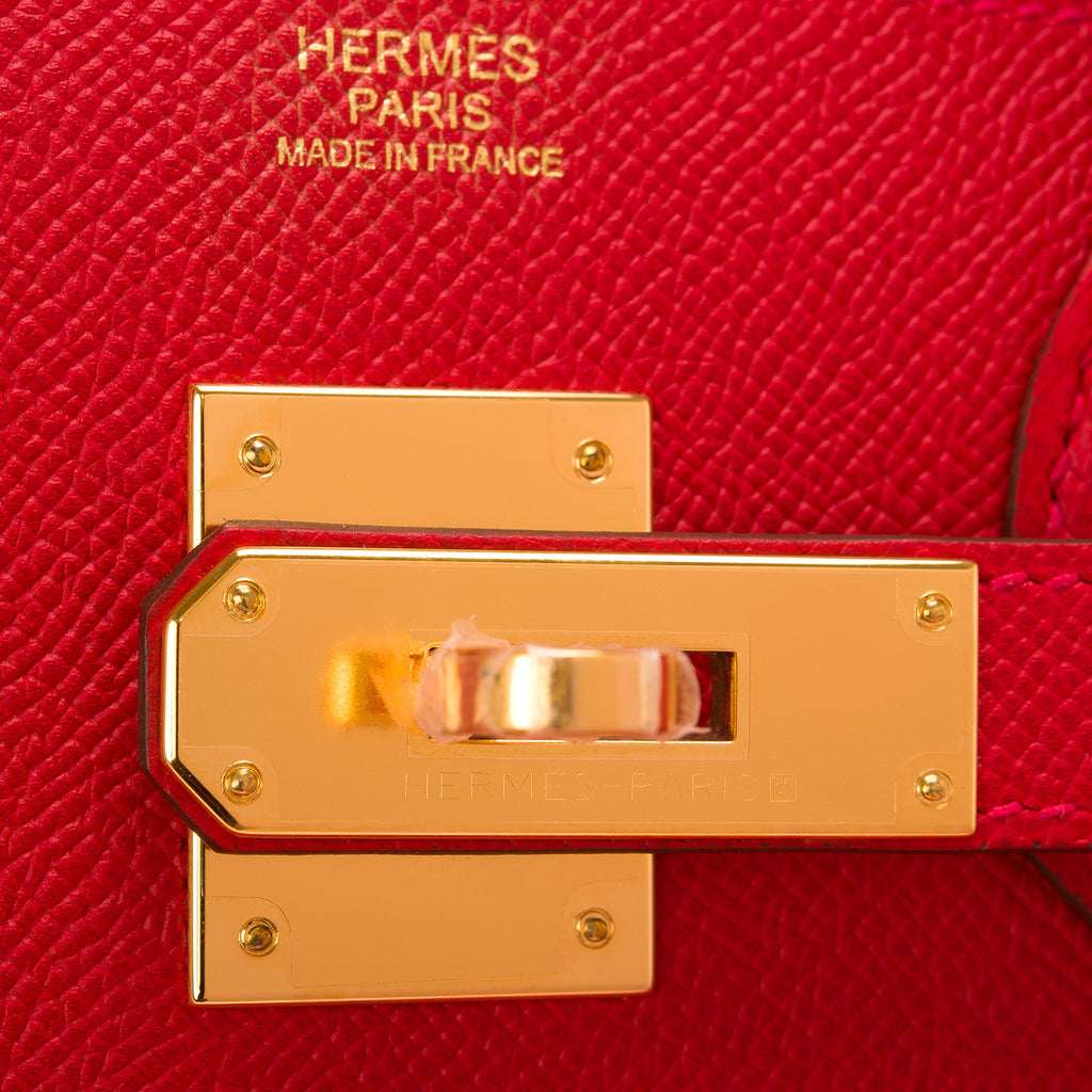 Hermes Rouge Casaque Epsom Birkin 30cm Gold Hardware