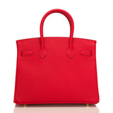 Hermes Rouge Casaque Epsom Birkin 30cm Gold Hardware