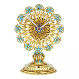 Important Boucheron Imperial Iranian Presentation Gem Set Gold Clock 1955